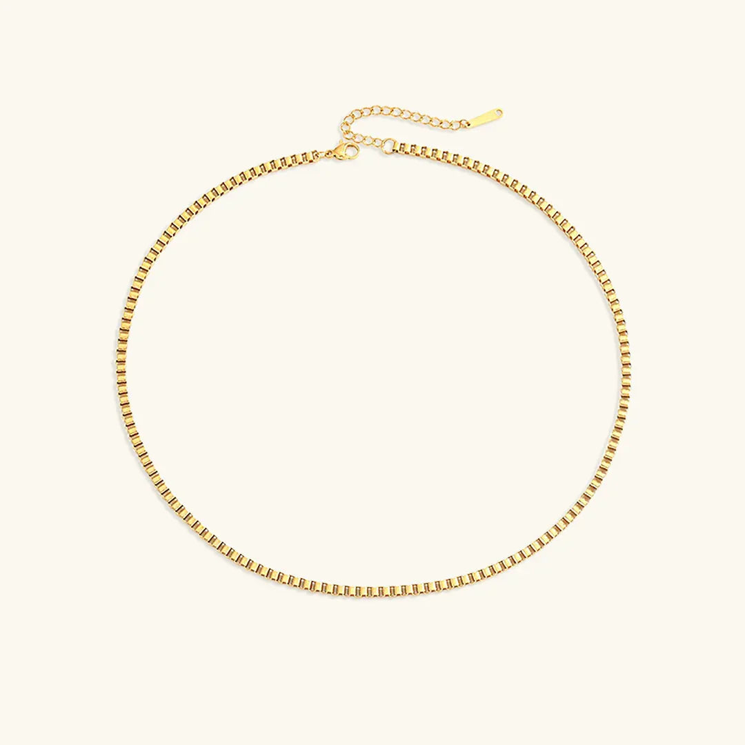 [GALE]Danica Box Chain Gold Necklace