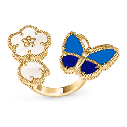 [GALE]LUCKY SPRING BUTTERFLY OPEN-FACE RINGS