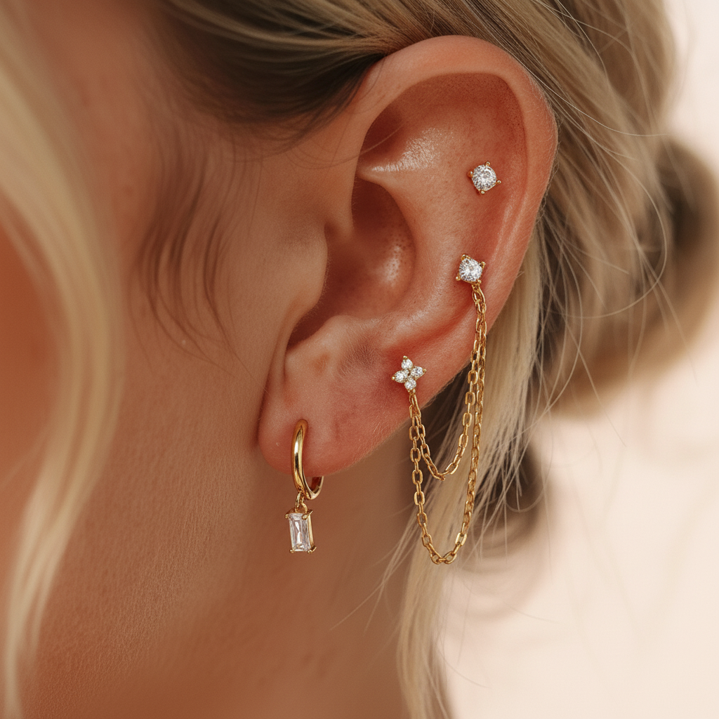 [GALE]Dina Essential Diamond Earrings Bundle