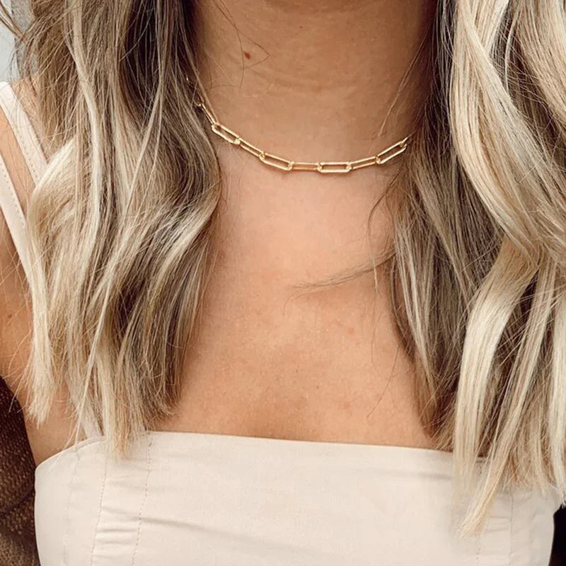 [GALE]Amber Gold Chain Necklace