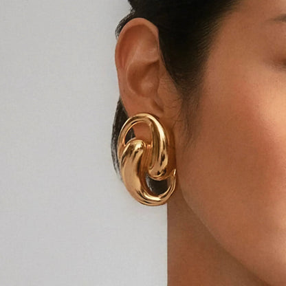 [GALE]Dansley Water Drop Gold Earrings