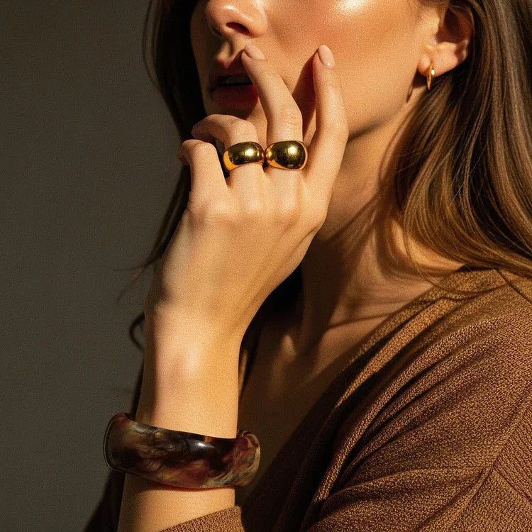 [GALE]Julianna Sculpted Autumn Bangles