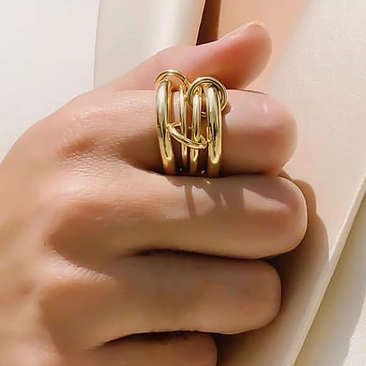 [GALE]Alexandria Two-Tone Stacked Ring