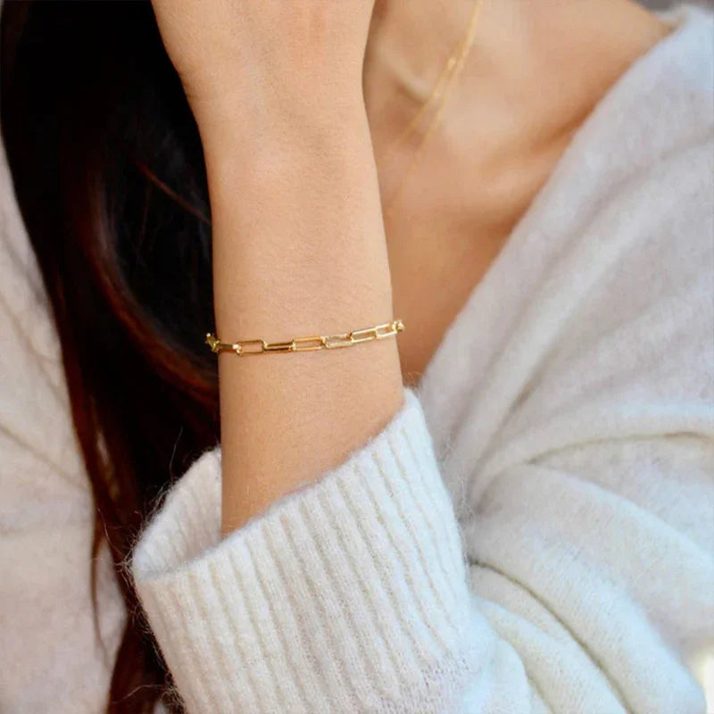 [GALE]Eloise Gold Paperclip Bracelet