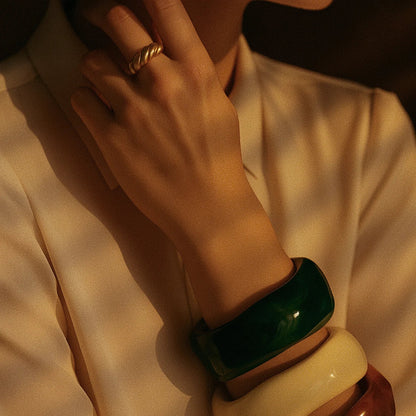 [GALE]Julianna Sculpted Autumn Bangles