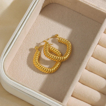[GALE]Emani Twist Square Earrings