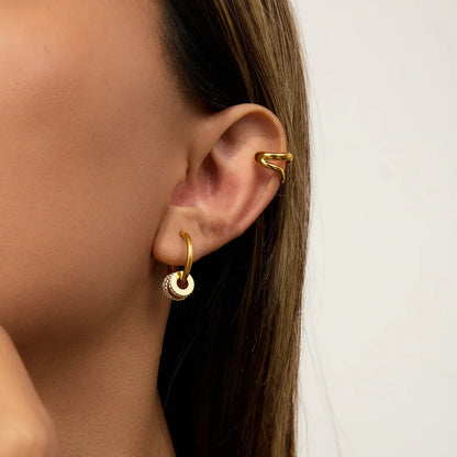 [GALE]Rosiel Gold Ear Cuff Earrings