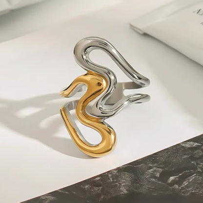 [GALE]Corina Abstract Gold Ring