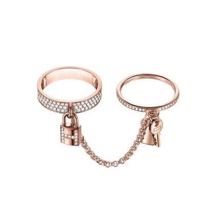 [GALE]HM KELLY CLOCHETTE DOPPELRING MIT DIAMANTEN