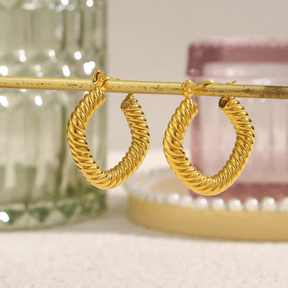 [GALE]Emani Twist Square Earrings