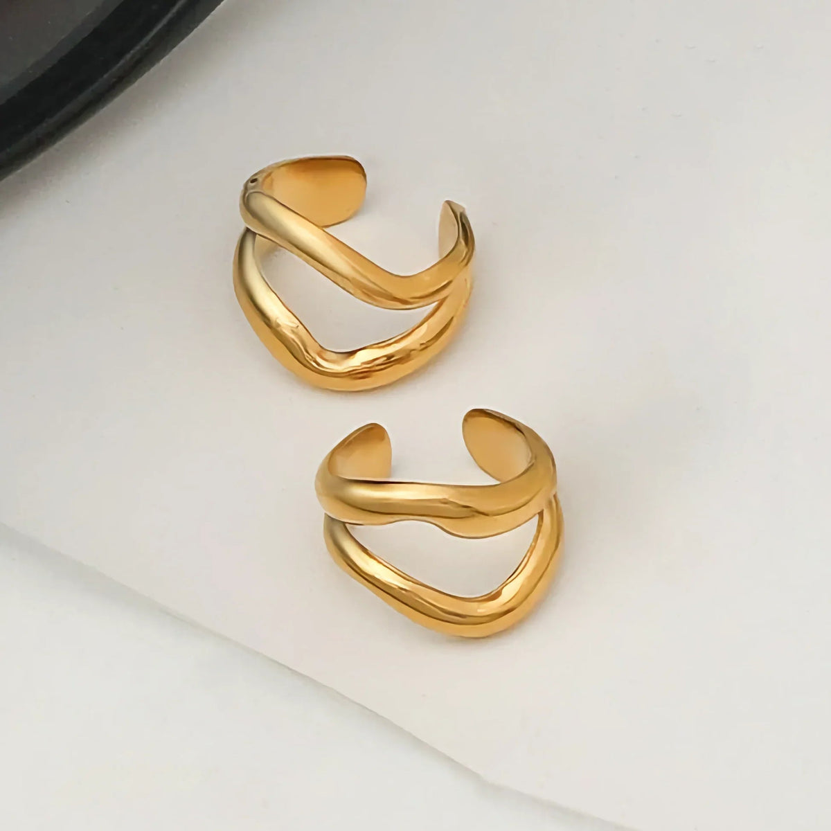 [GALE]Rosiel Gold Ear Cuff Earrings
