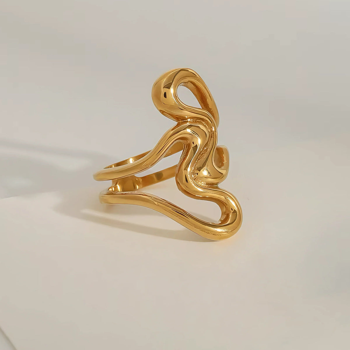 [GALE]Corina Abstract Gold Ring