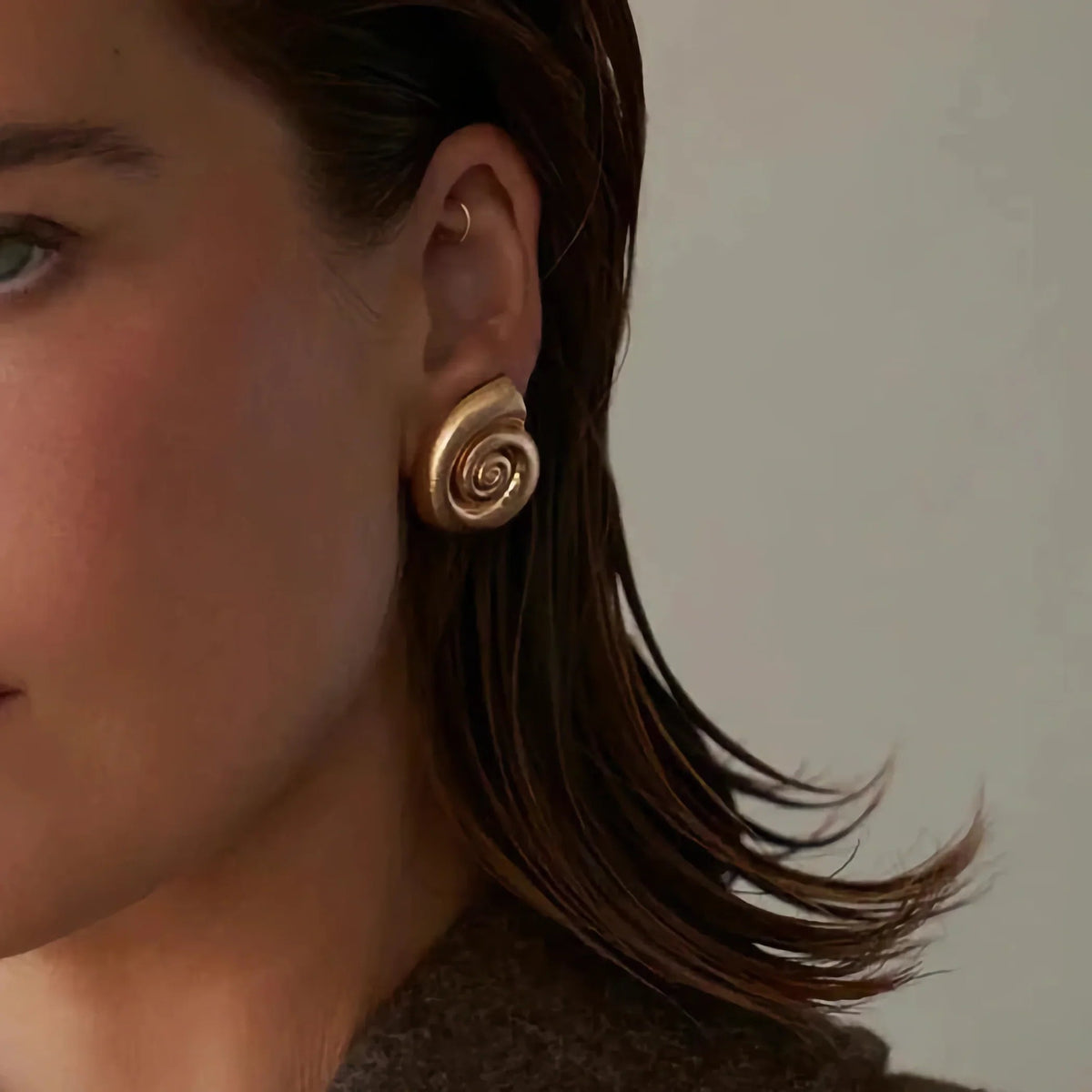 [GALE]Nauticia Gold Shell Earrings