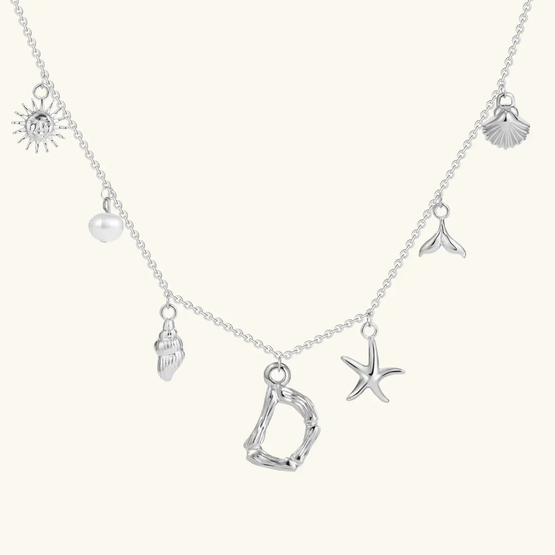 [GALE]Avaria Ocean Initial Necklace