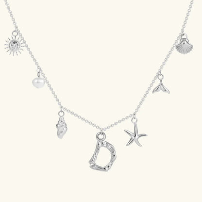 [GALE]Avaria Ocean Initial Necklace