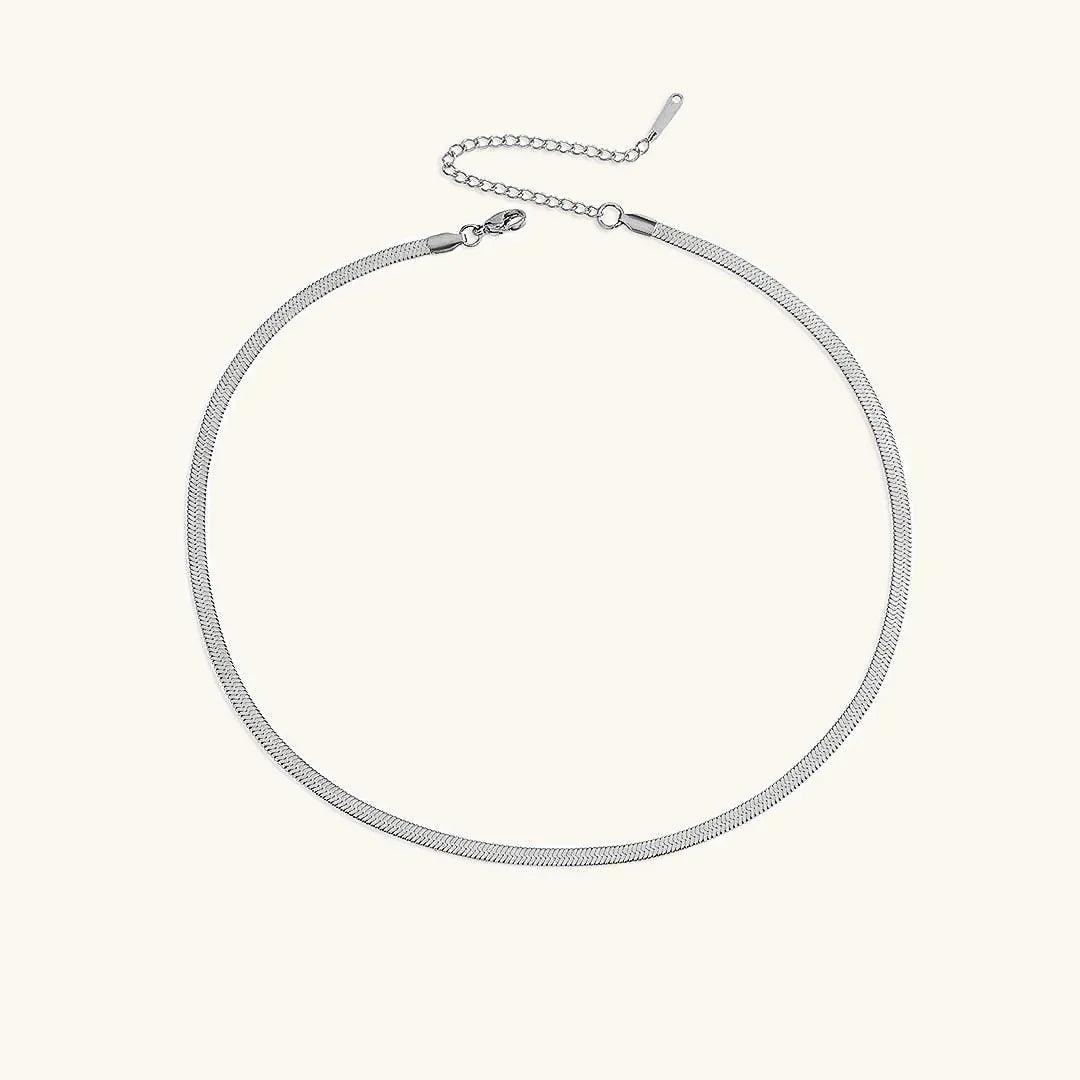 [GALE]Elizabeth Gold Herringbone Necklace