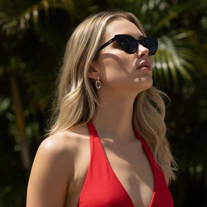 [GALE]Pippa Two Tone Double Hoops