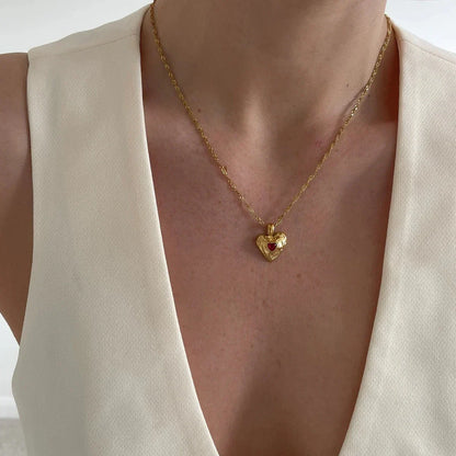 [GALE]Vesper Gold Heart Necklace