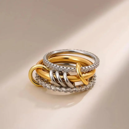 [GALE]Cosette Stacked Diamond Ring