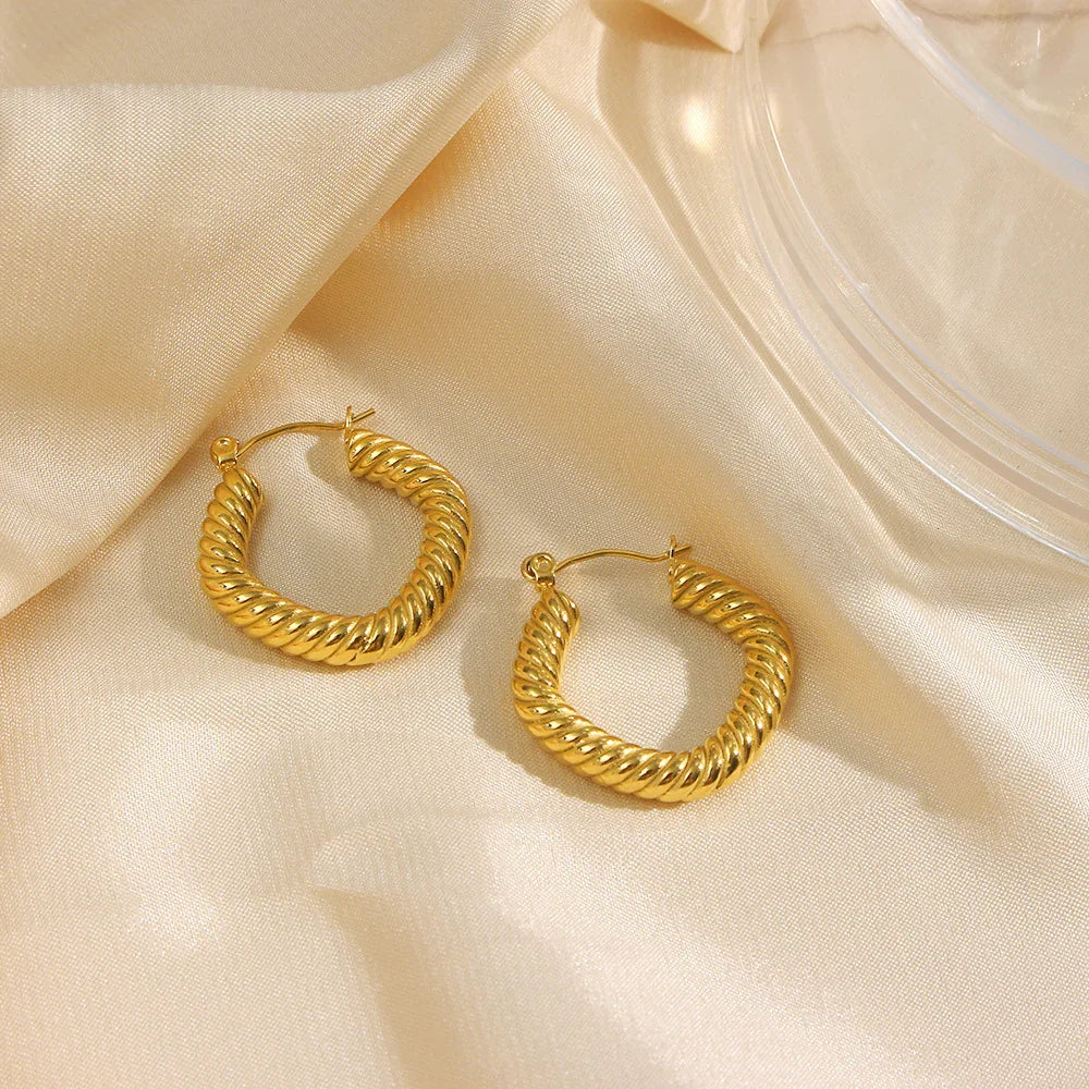 [GALE]Emani Twist Square Earrings