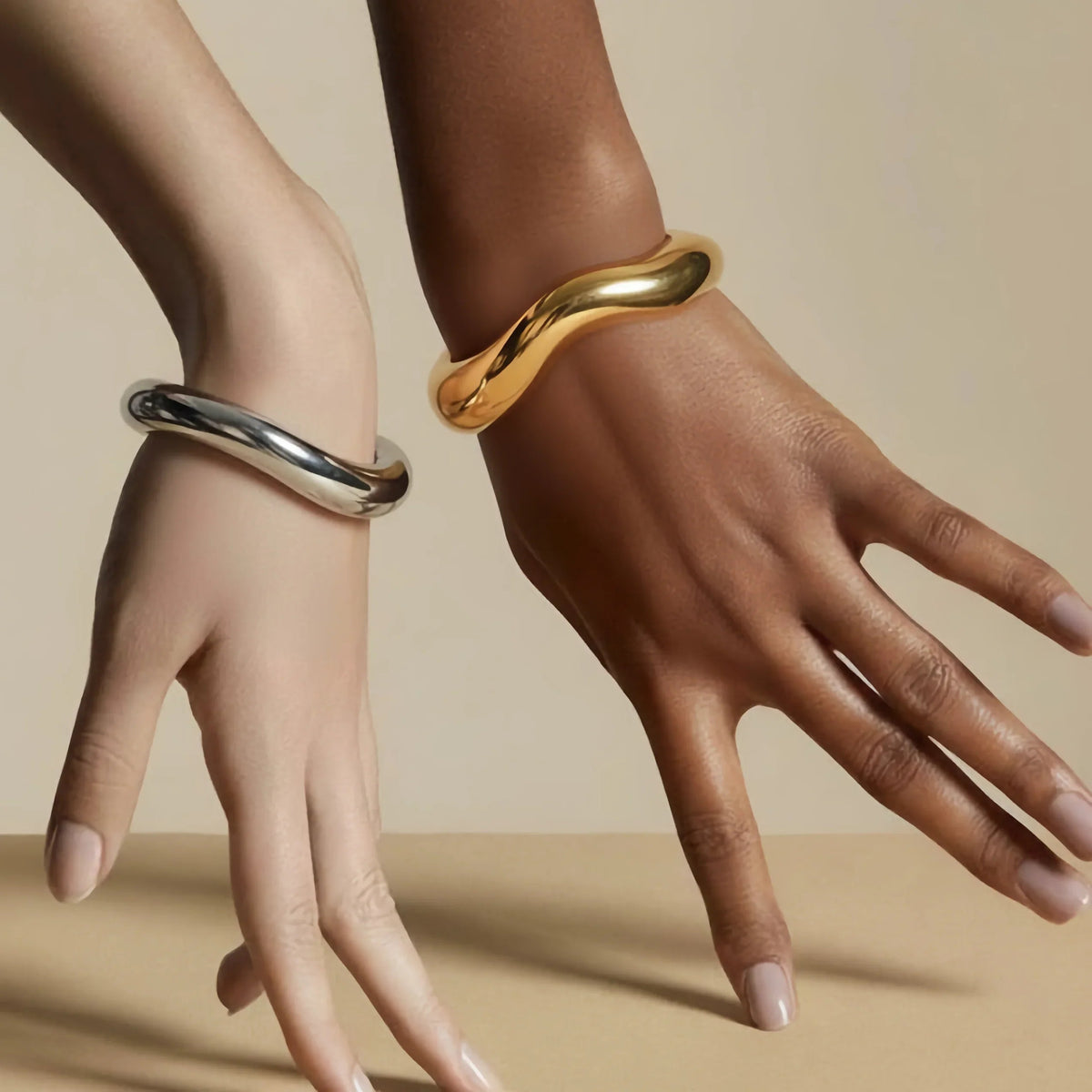 [GALE]Zaria Asymmetrical Gold Bangle