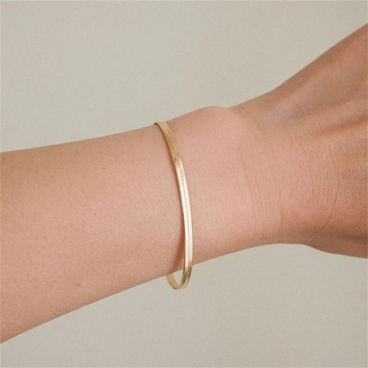 [GALE]Vida Gold Herringbone Bracelet