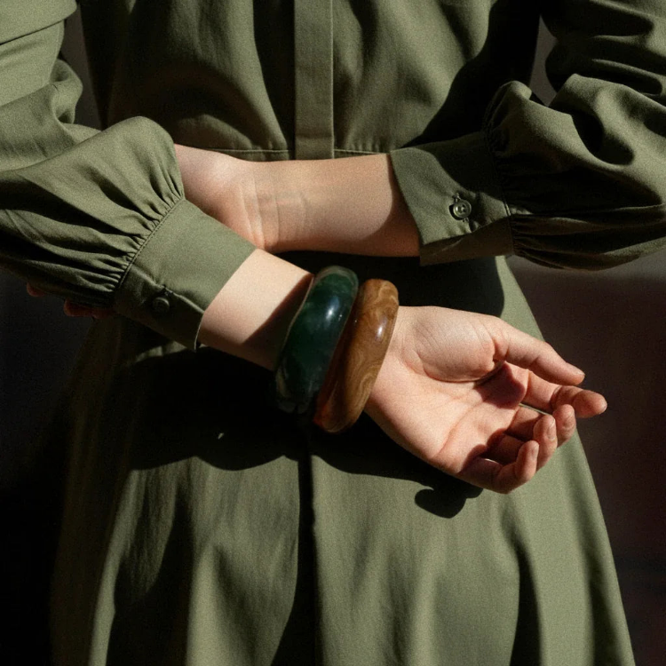 [GALE]Julianna Sculpted Autumn Bangles