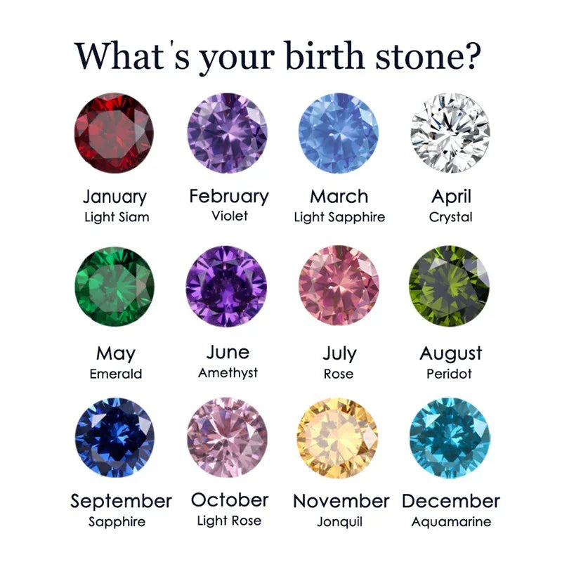 [GALE]Amelia Birthstone Stacker Ring