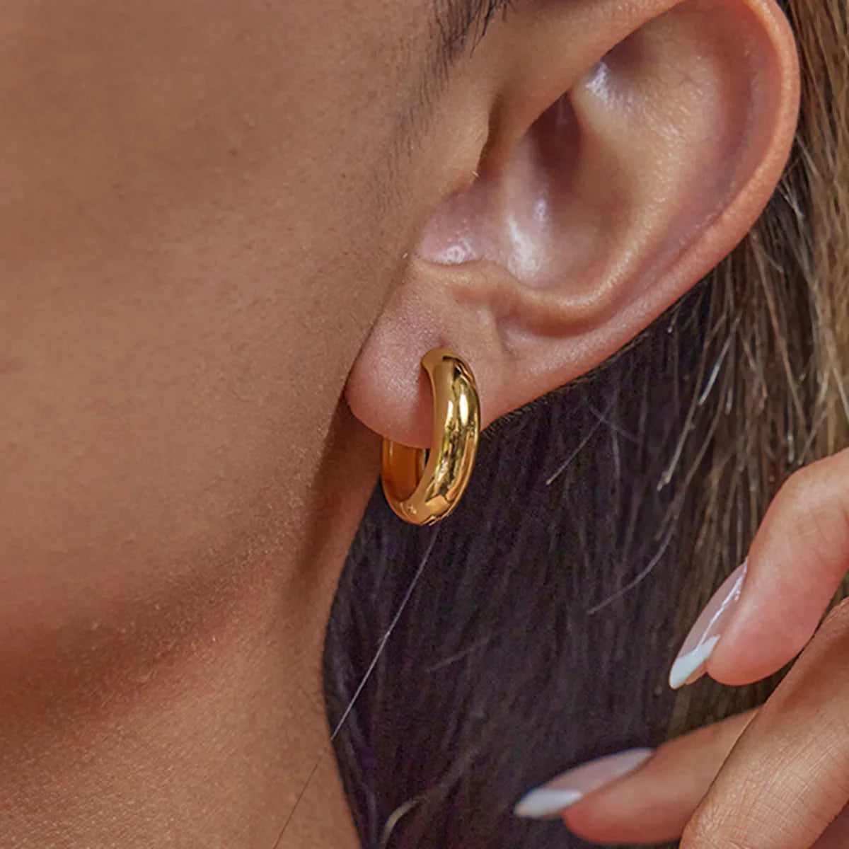 [GALE]Clarabelle Staple Gold Hoops Bundle