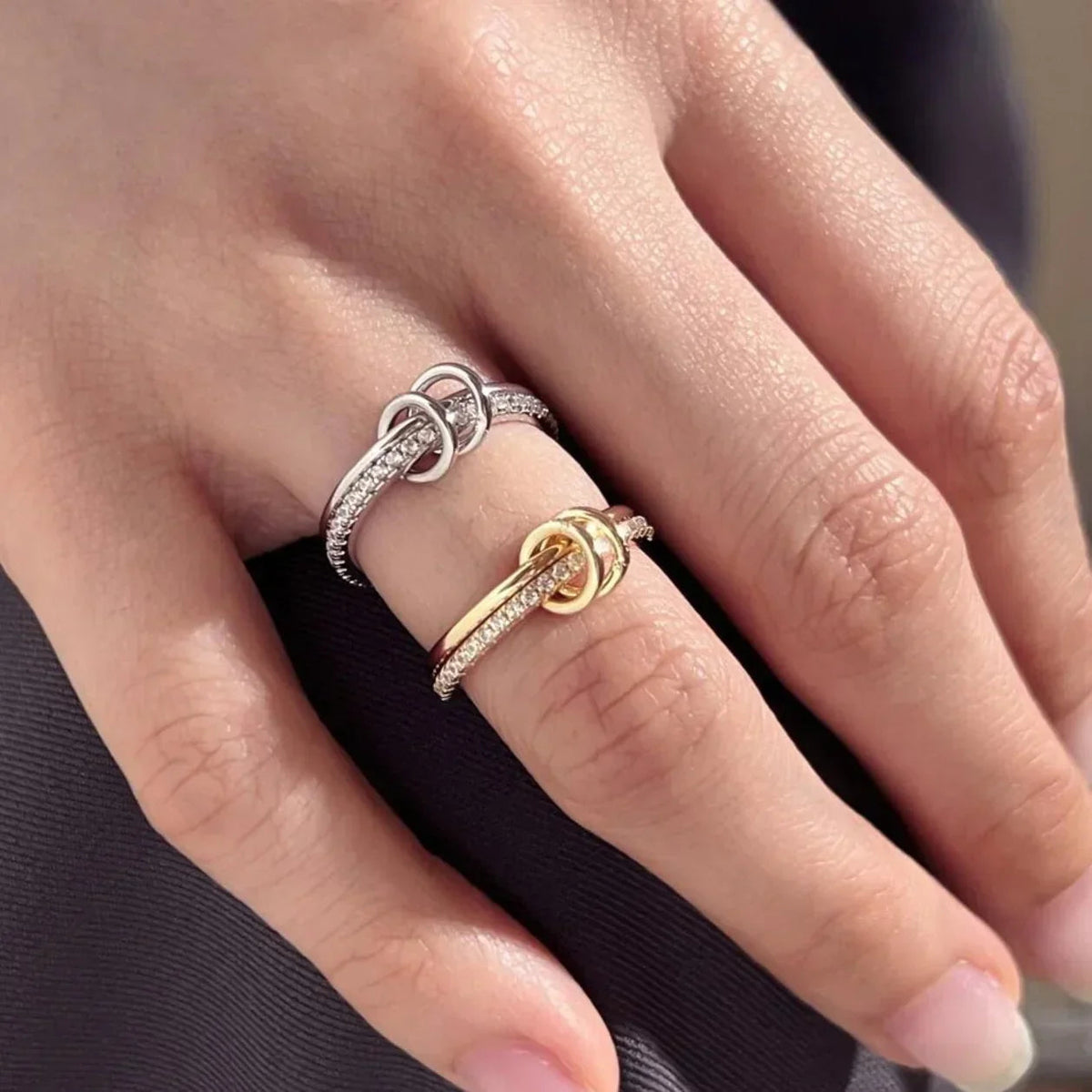 [GALE]Adela Stacked Diamond Ring