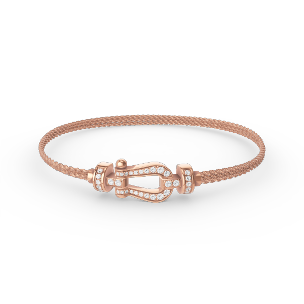 [GALE]FORCE SMALL HORSESHOE  DIAMOND CHAIN ROPE BRACELET