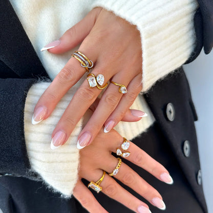 [GALE]Chastity Diamond Ring Stack
