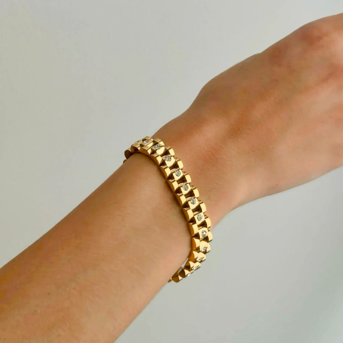 [GALE]Gold Watchband Bracelet