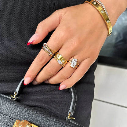 [GALE]Chastity Diamond Ring Stack