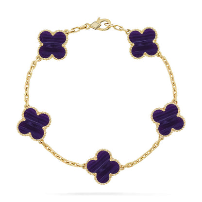 [GALE]CLOVER 5 MOTIF PURPLE STRIPES BRACELET COLLECTION