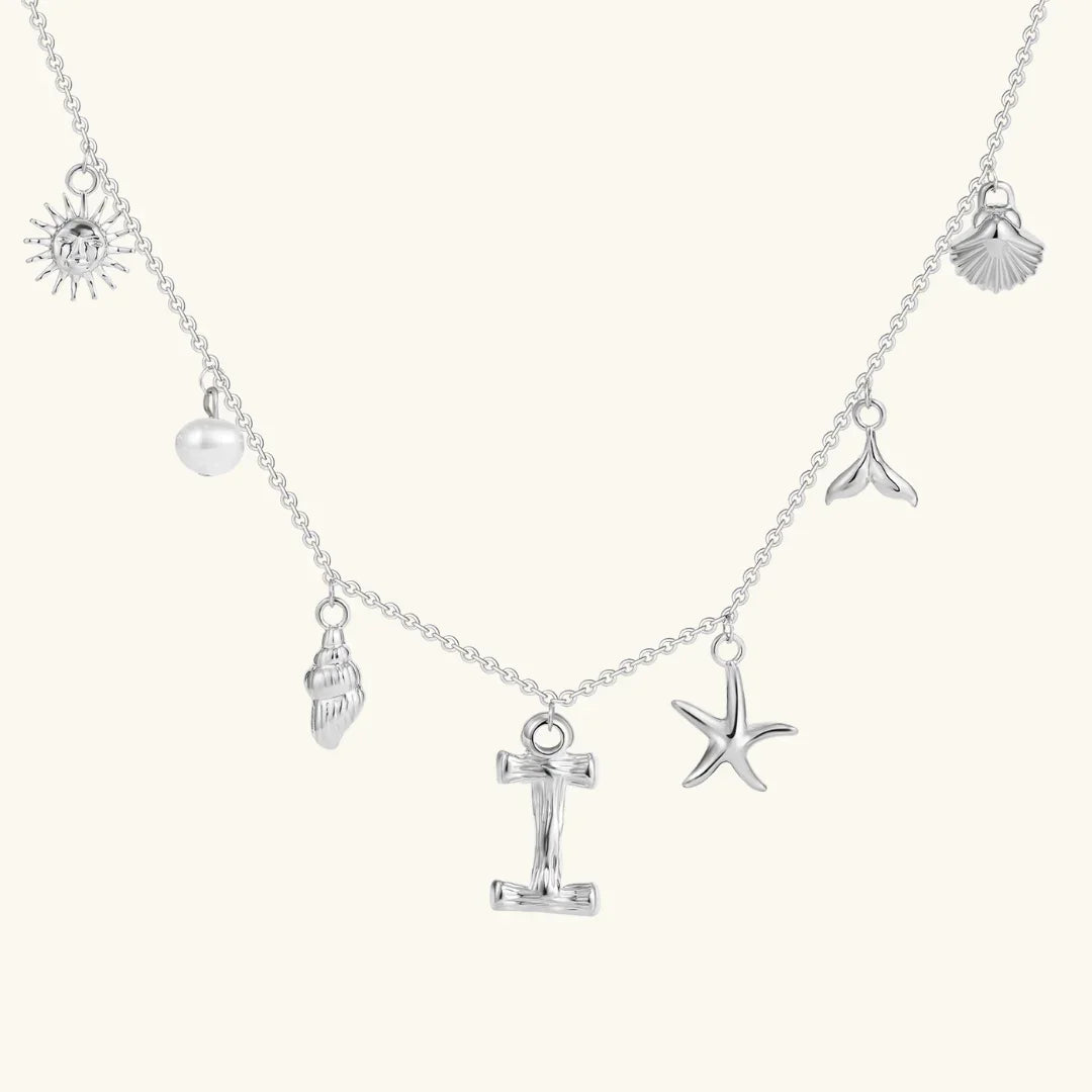 [GALE]Avaria Ocean Initial Necklace