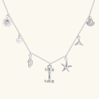 [GALE]Avaria Ocean Initial Necklace
