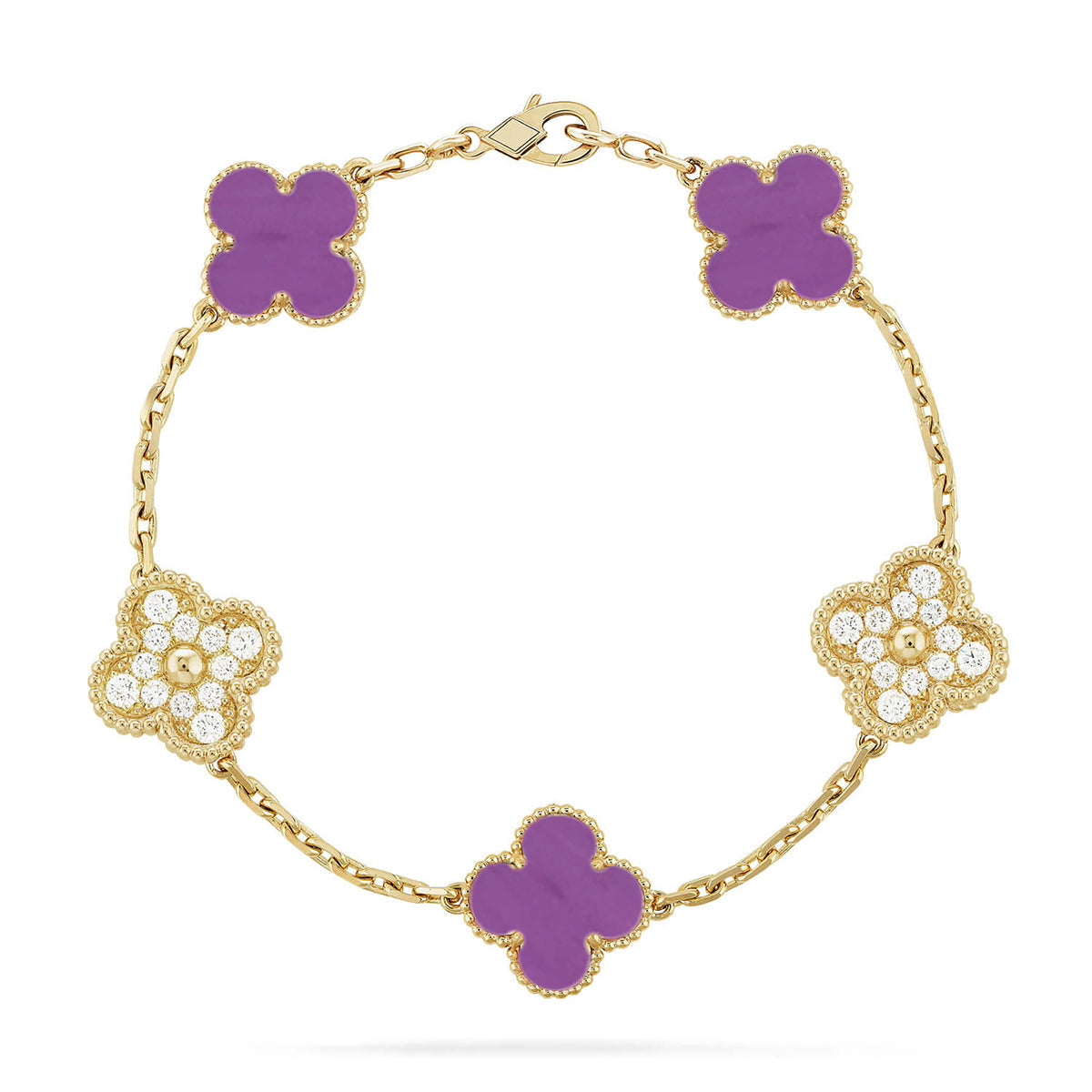 [GALE] CLOVER 5 MOTIF VIOLET BRACELET COLLECTION