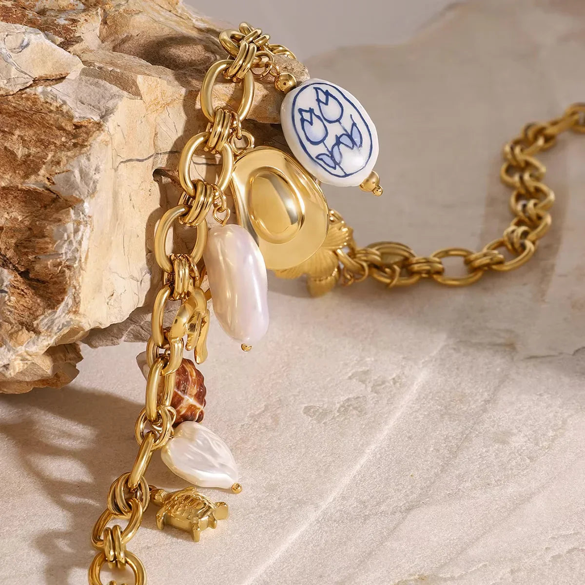 [GALE]Wavecrest Ocean-Inspired Necklace