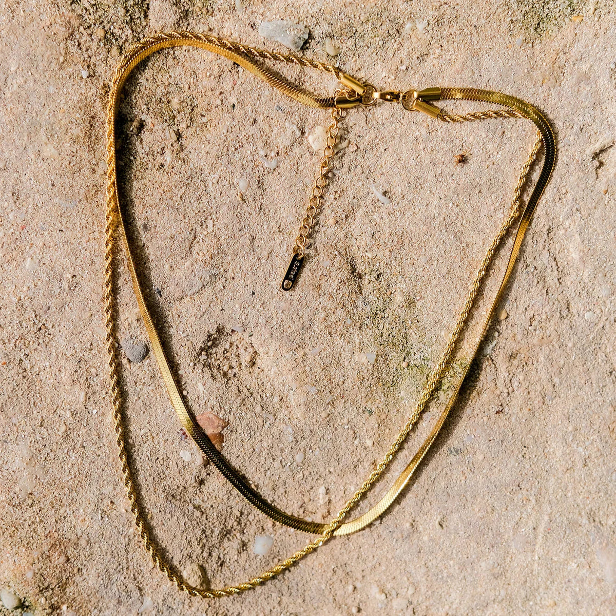[GALE]Hailey Layered Gold Chain Necklace