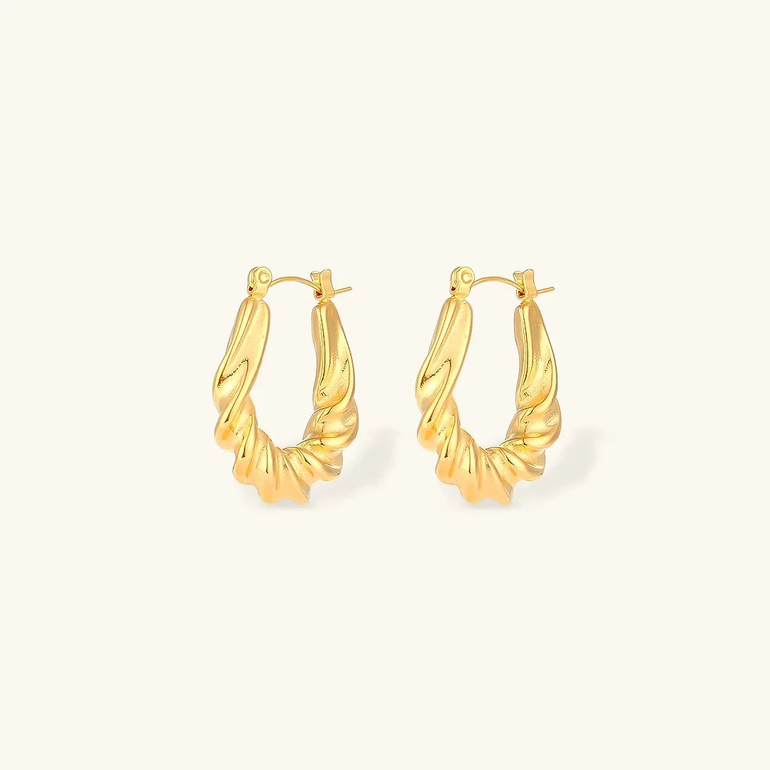 [GALE]Adaline Twist Hoop Earrings