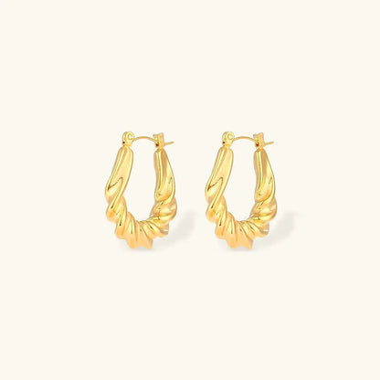 [GALE]Adaline Twist Hoop Earrings