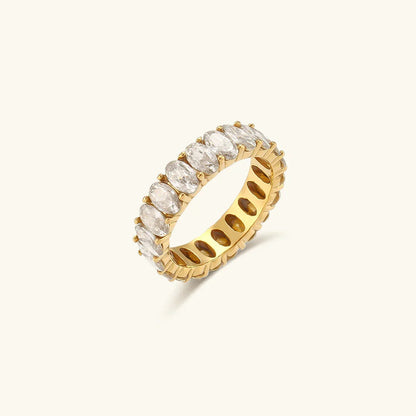 [GALE]Antoinette Diamond Simulant Gold Ring