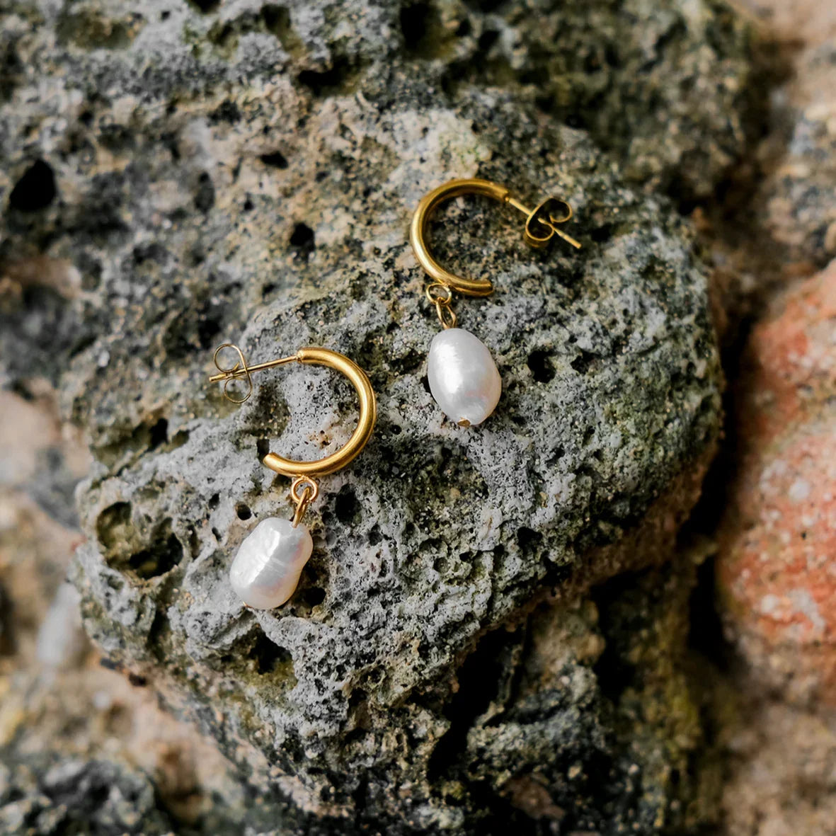 [GALE]Asa Freshwater Pearl Earrings