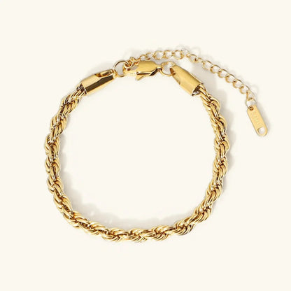 [GALE]Clara Rope Chain Gold Bracelet