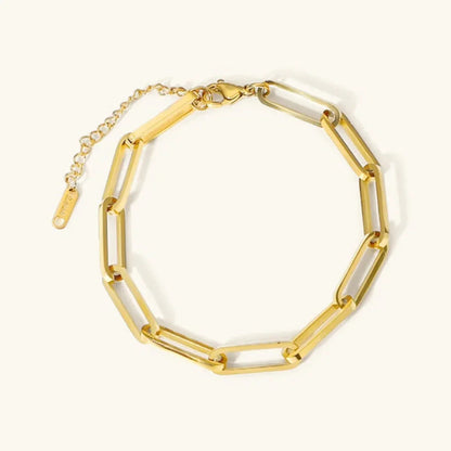 [GALE]Asta Gold Paperclip Chain Bracelet