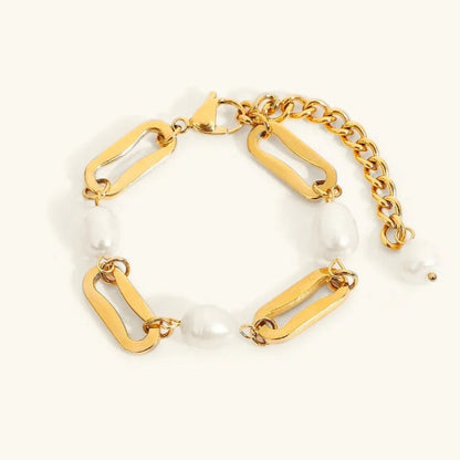 [GALE]Janna Pearl Chain Bracelet