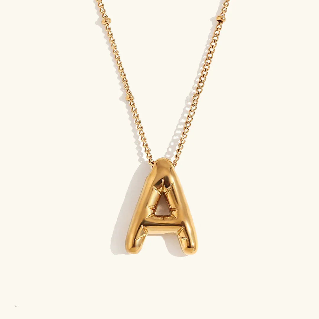 [GALE]Balloon Gold Initial Necklace