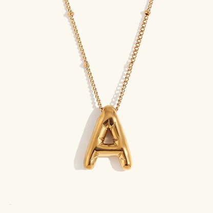 [GALE]Balloon Gold Initial Necklace