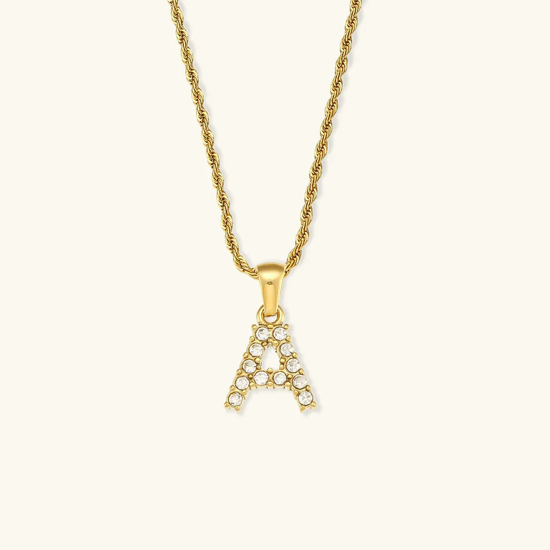 [GALE]Maeve Letter Initial Diamond Necklace